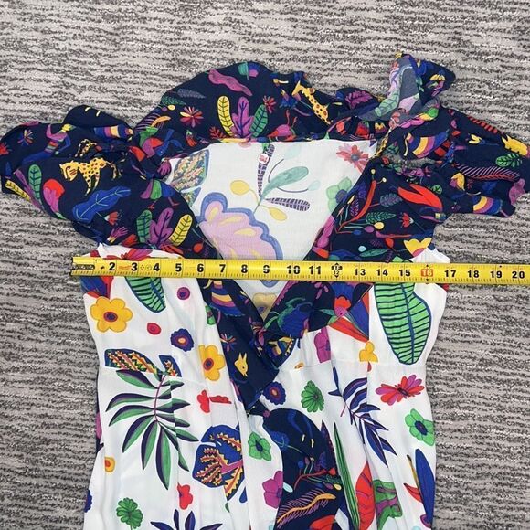 CeliaB Cereza Wrap Dress Tropical Print Small - Picture 10 of 16